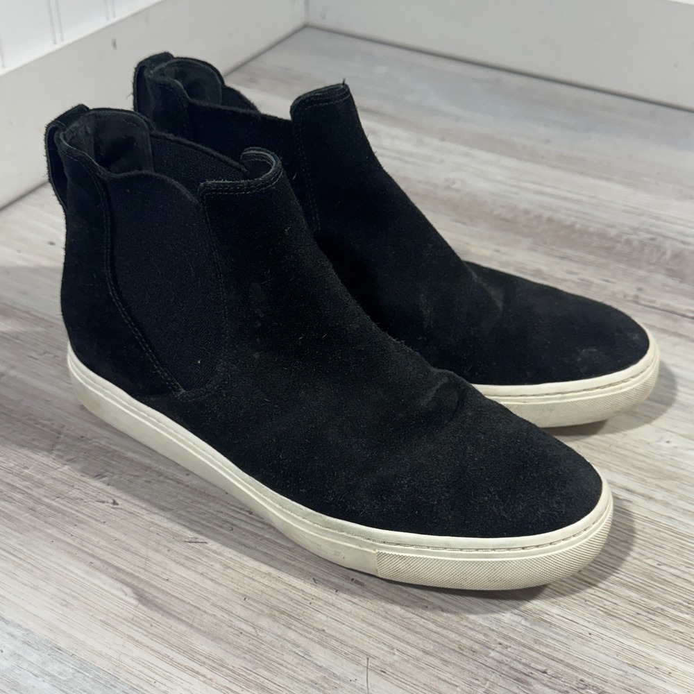 Vince Chelsea Pull On Black Suede Boots -Brand New Size 6.5‎